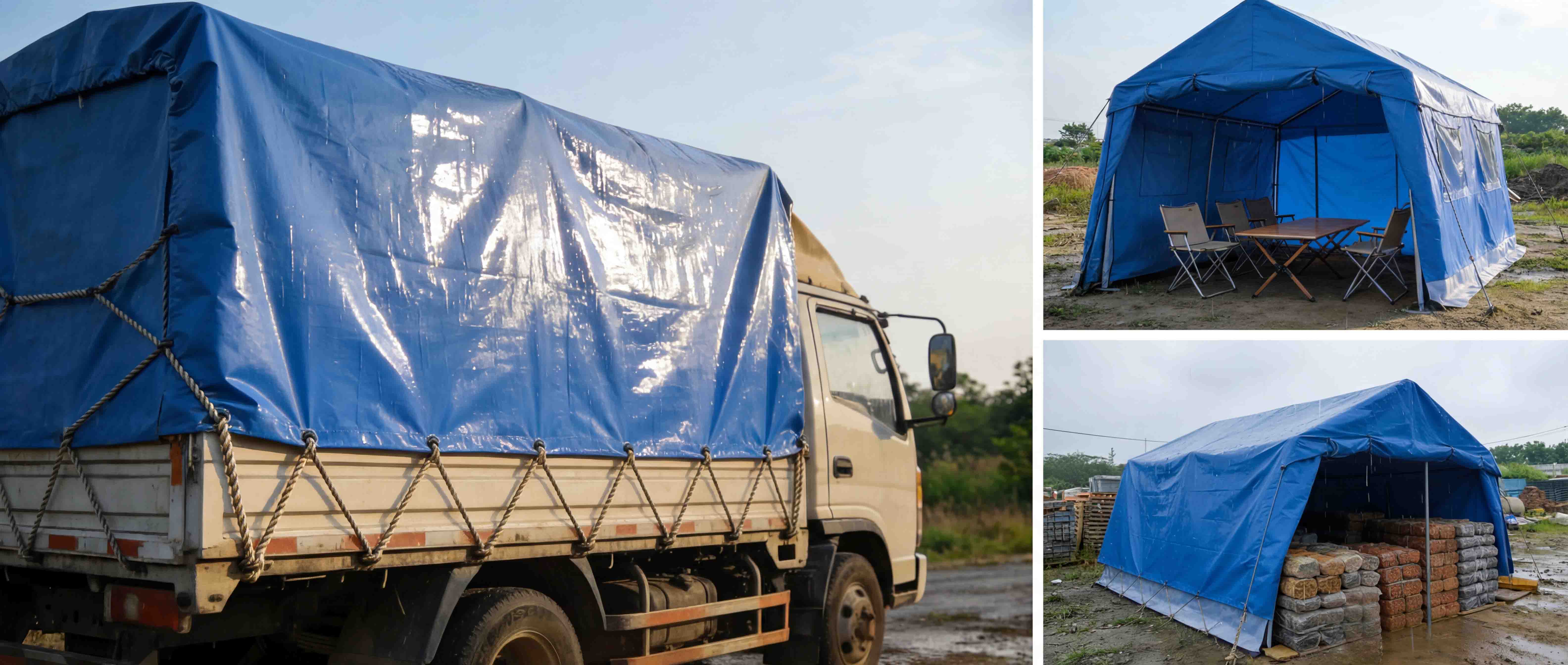PE tarpaulin cover Καπάκι μουσαμά PE