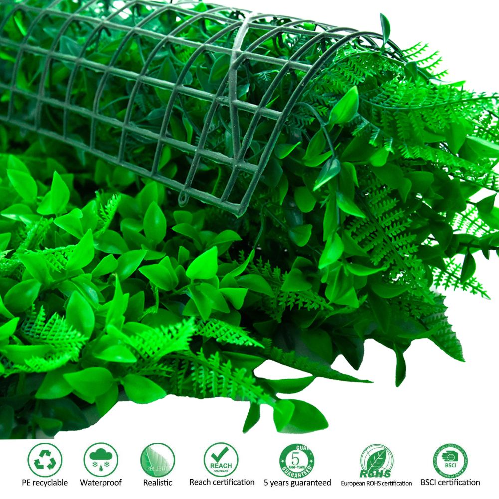  Εξωτερικός κήπος UV προστατευμένος πλαστικό πράσινο τοίχο πράσινου γρασιδιού