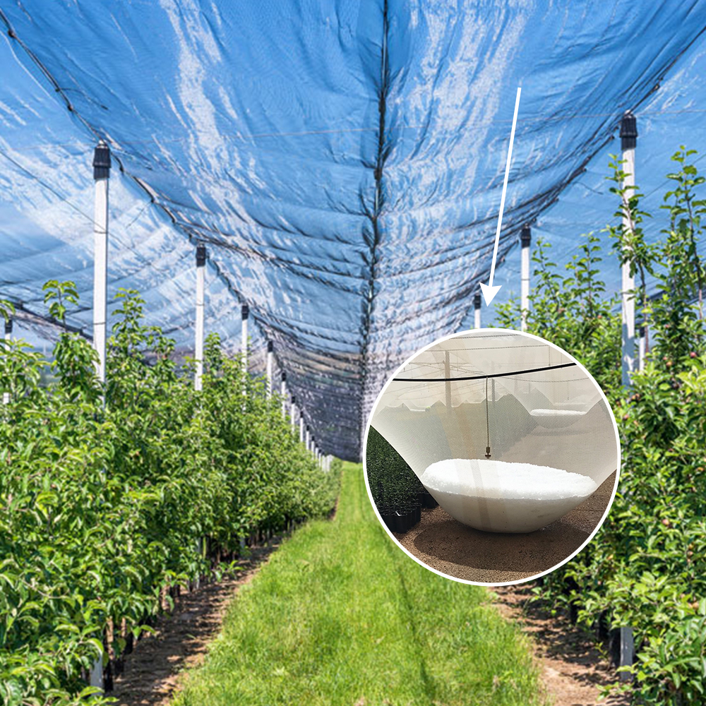 Γεωργική HDPE πλαστική αντιπαράθεση αντιαρματισμού πλέγμα καθαρό λευκό χαλάζι 