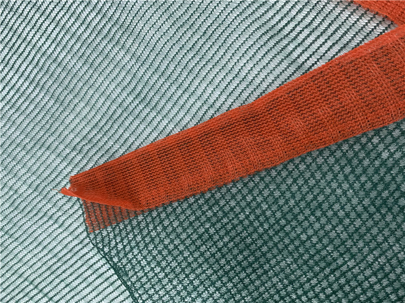 100GSM Mono Triangle Πράσινο και Πορτοκαλί Δίχτυ Ελιάς
