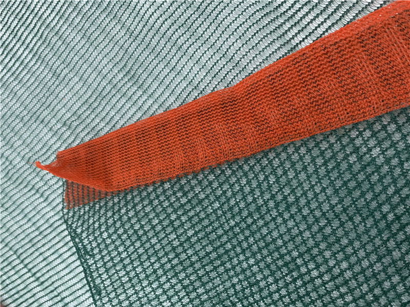 100GSM Mono Triangle Πράσινο και Πορτοκαλί Δίχτυ Ελιάς