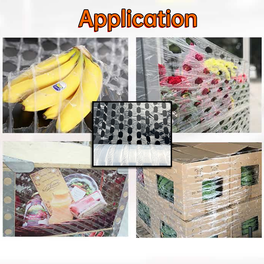 Εξαερισμένη ταινία περιτύλιγμα ταινίας αναπνεύσιμων ταινιών περιτυλίγματος για συσκευασία παλετών