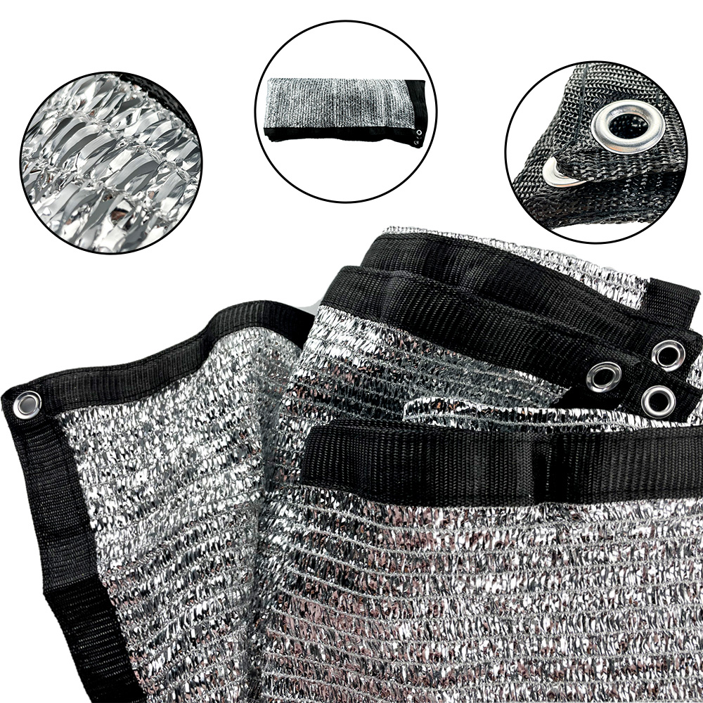 UV ασημένιο πανί αλουμινίου αλουμινίου πλέγμα υφάσματος από σκιά ηλίου για αυτοκίνητα