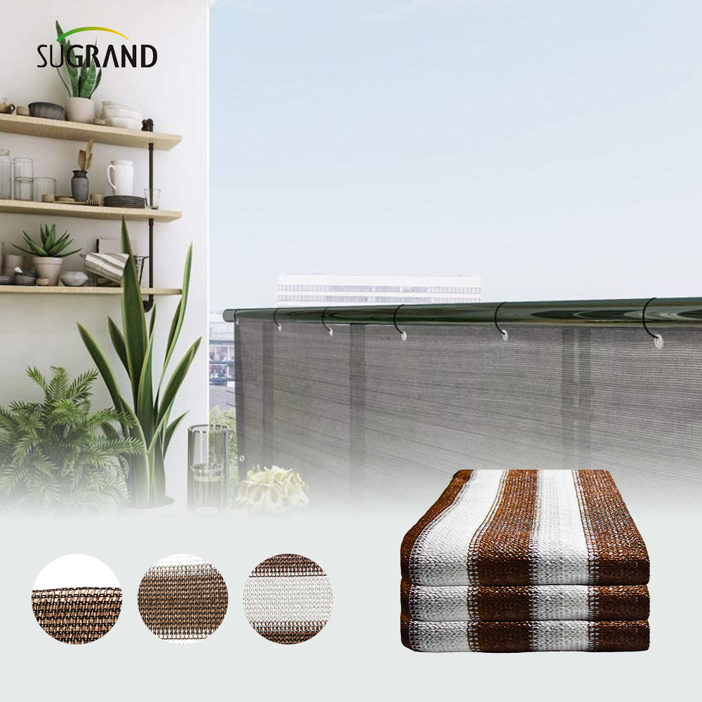 HDPE προσαρμοσμένο μέγεθος λεπτή εργασία επίπεδη καλώδιο μπαλκόνι προστασία από άνεμο σκιά δίχτυ