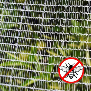 Επεξεργασμένο με UV HDPE 50GSM Black Anti Bee Net