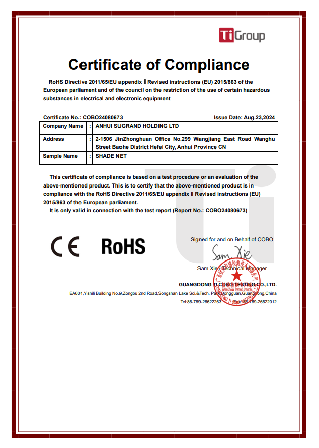  SUGRAND Πιστοποιήσεις 
