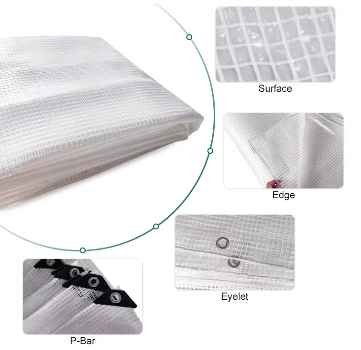 Κατασκευές Ασφάλειας PE Leno TARP Σκαστοκύτταρα Φύλλα βαρέως τύπου πυρκαγιάς