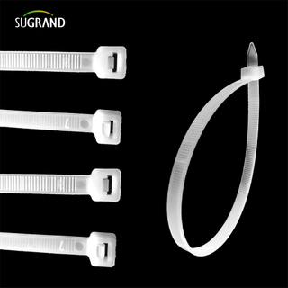 Μαύρο λευκό χρώμα νάιλον καλωδίων δεσμούς πλαστικούς δεσμούς φερμουάρ