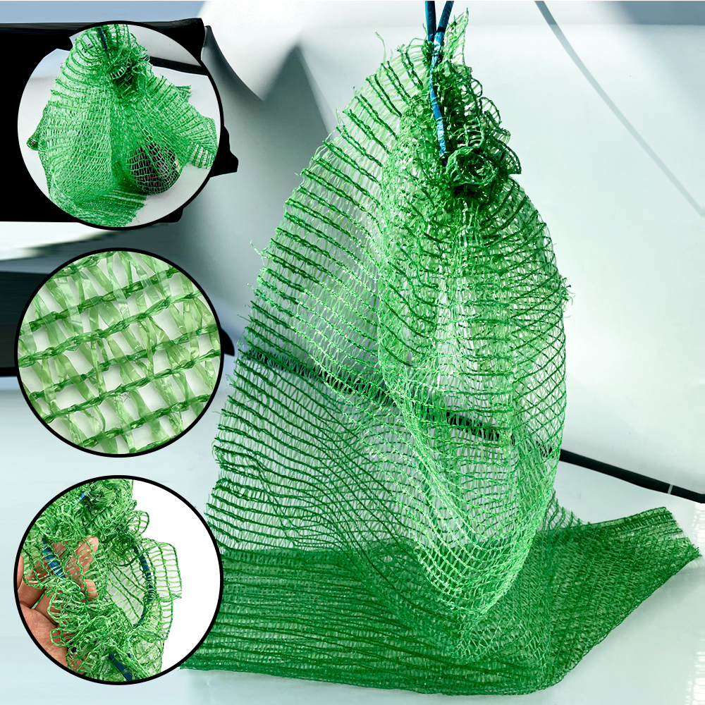 PE Vegetables Mesh Τσάντα Onion Mesh Τσάντα με κορδόνι