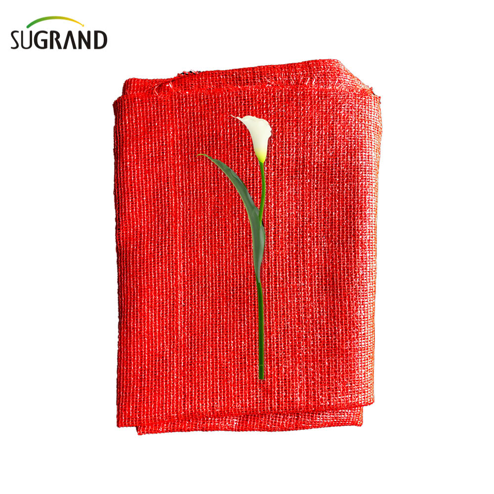 Κήπος κόκκινη σκιά δίχτυ για γεωργία θερμοκηπίου 