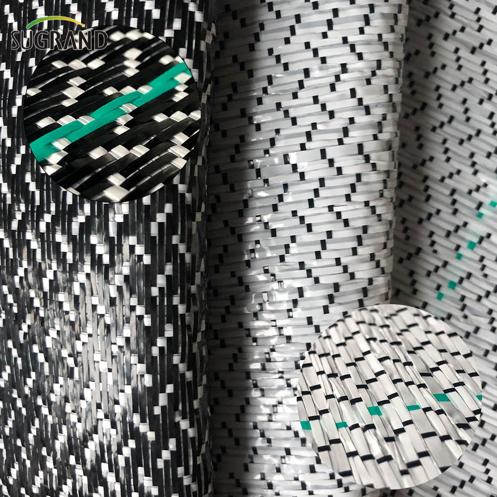 Ασπρόμαυρο κάλυμμα εδάφους 0.7*100m χαλάκι ζιζανίων για την αγορά της Χιλής