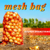 PE Vegetables Mesh Τσάντα Onion Mesh Τσάντα με κορδόνι
