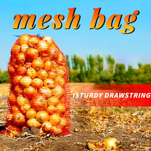 PE Vegetables Mesh Τσάντα Onion Mesh Τσάντα με κορδόνι