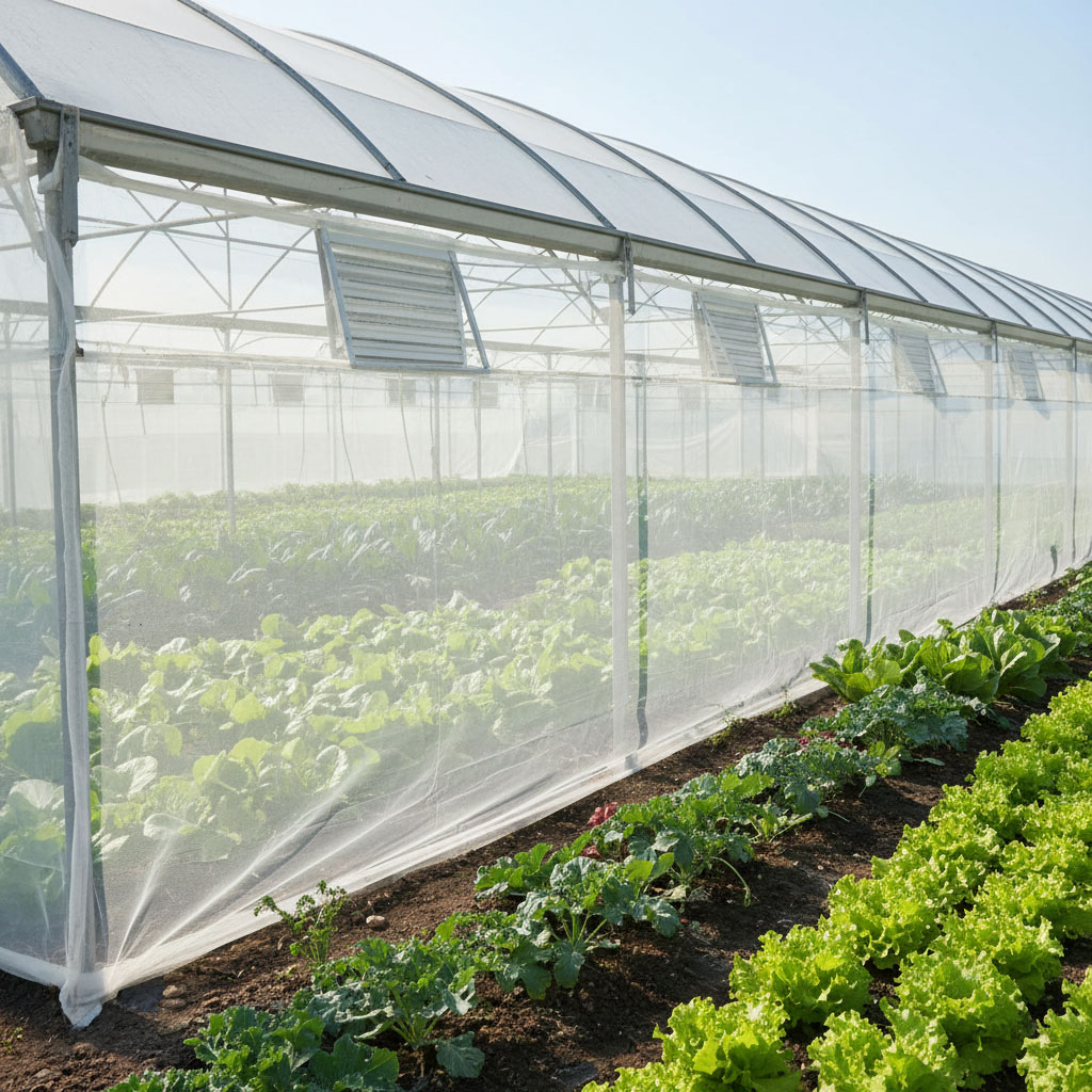 Δίχτυ εντόμων HDPE 40 Mesh για λαχανικά θερμοκηπίου